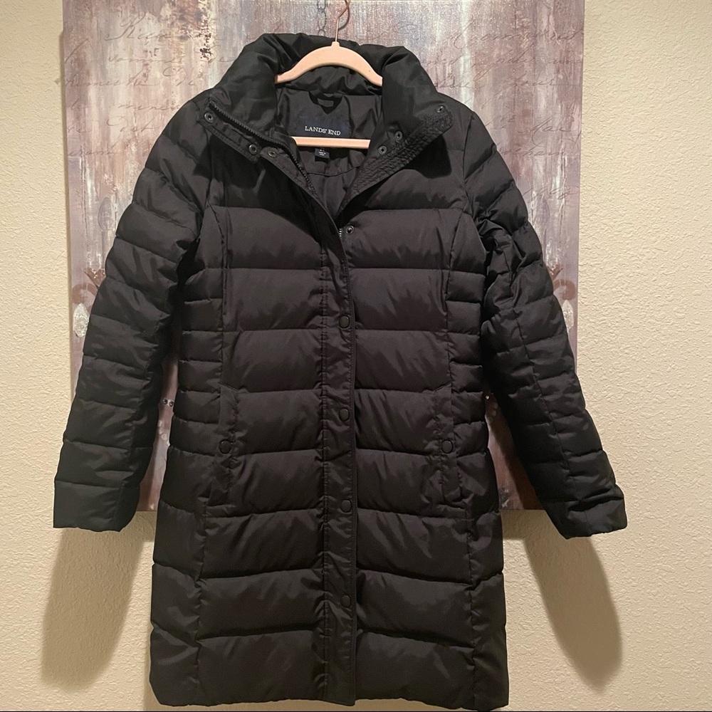 Lands End Midi Down Coat. Size XS